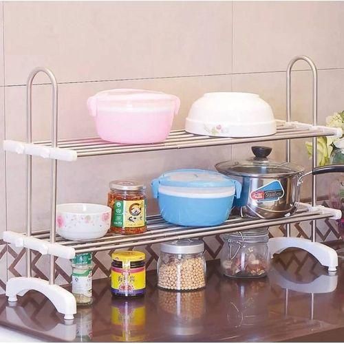 Generic Stainless Steel Kitchen Rack - 3 Layers - Silver
