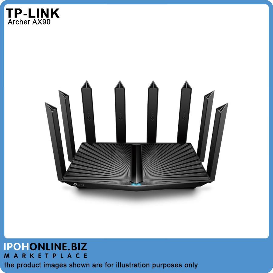 TP-Link Archer AX90 AX6600 Tri-Band 8-Stream Gigabit Wi-Fi 6 Router - 1 × 2.5 Gbps WAN/LAN port UNIFI Maxis Time Fiber IPTV compatible