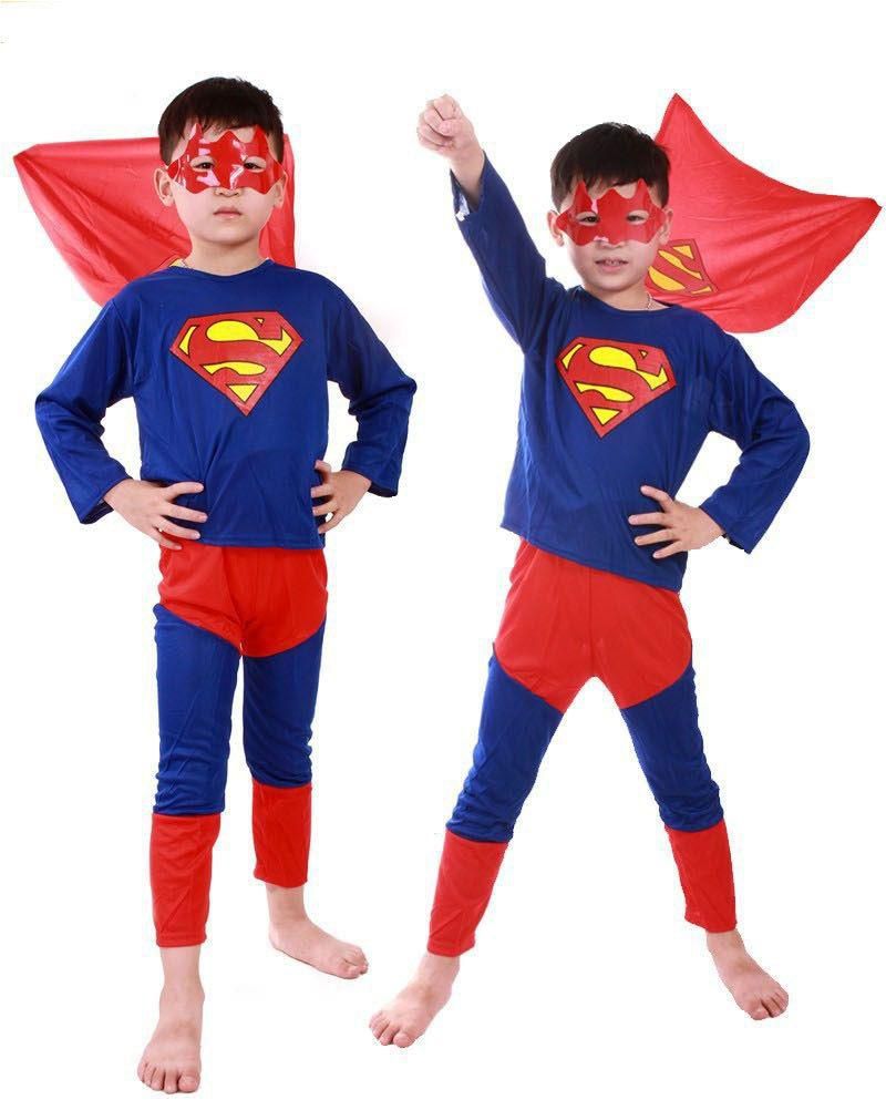 Superman  Children Party Cosplay Costume Girls Boys  Kid's Halloween