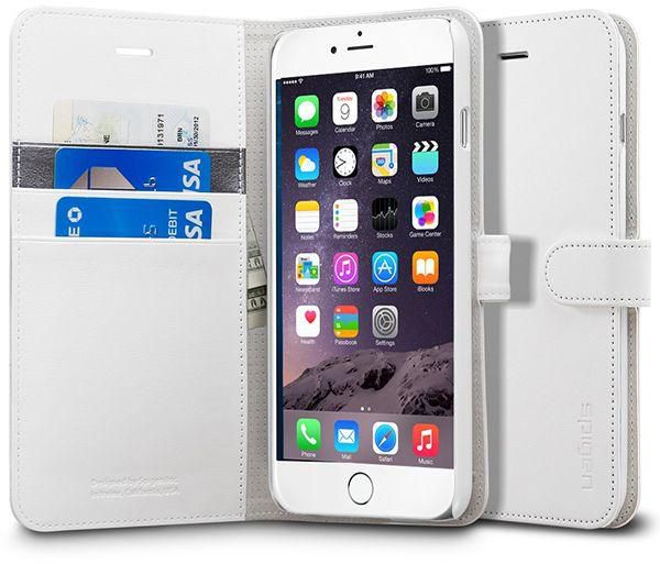 Spigen Apple iPhone 6 PLUS / 6S Plus (5.5 inch) Premium Wallet S Case / Cover [White]