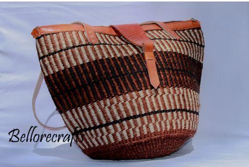 Fashion Brown African Sisal Bag