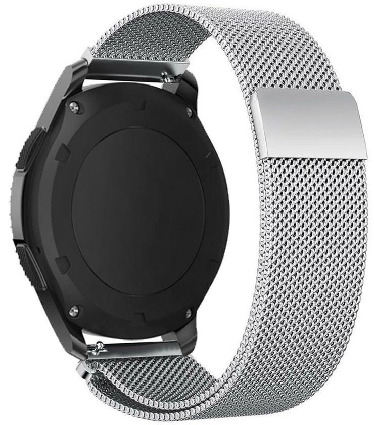 O Ozone Wristband Strap Compatible With Galaxy Watch 3 45mm/Galaxy Watch 46mm/Gear S3 Frontier/Classic/Huawei Watch Gt 2 46mm Replacement Band Mesh Milanese Loop Magnetic Wristband, Silver