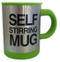 Automatic Electric Self Stirring Mug Coffee Mixing Drinking Cup Stainless Steel 350ml Green