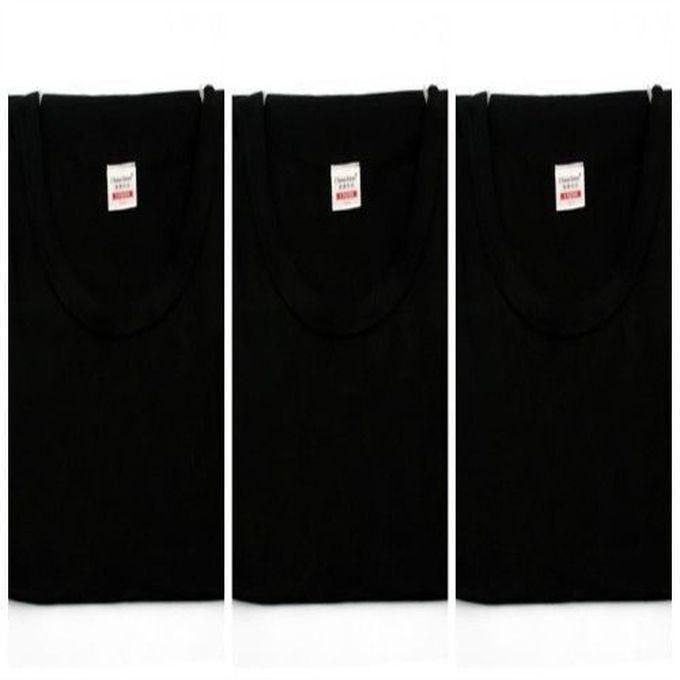 Chase Deer Men's Underwear Roud Neck - Black - Set Of 3