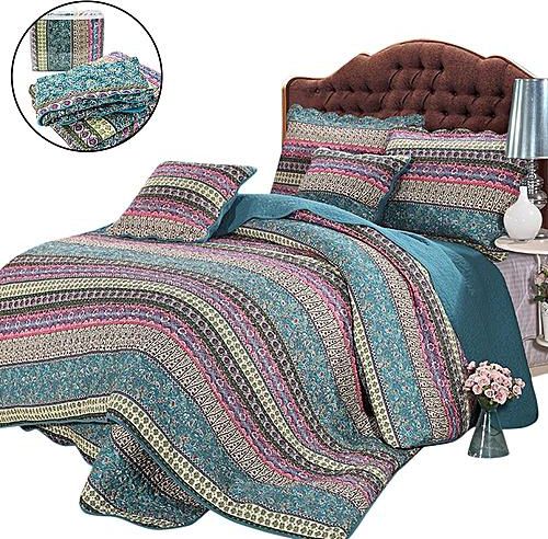 Generic Top Of Bed Covers Boheme Cover Multi Color 3 Pieces