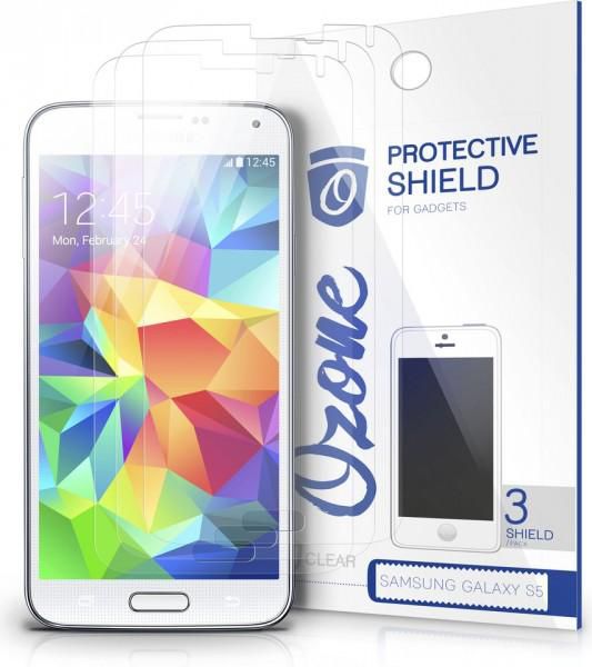 Ozone S5OSP1X3 Crystal Clear HD Screen Protector Scratch Guard 3PCK For Samsung Galaxy S5 ETR