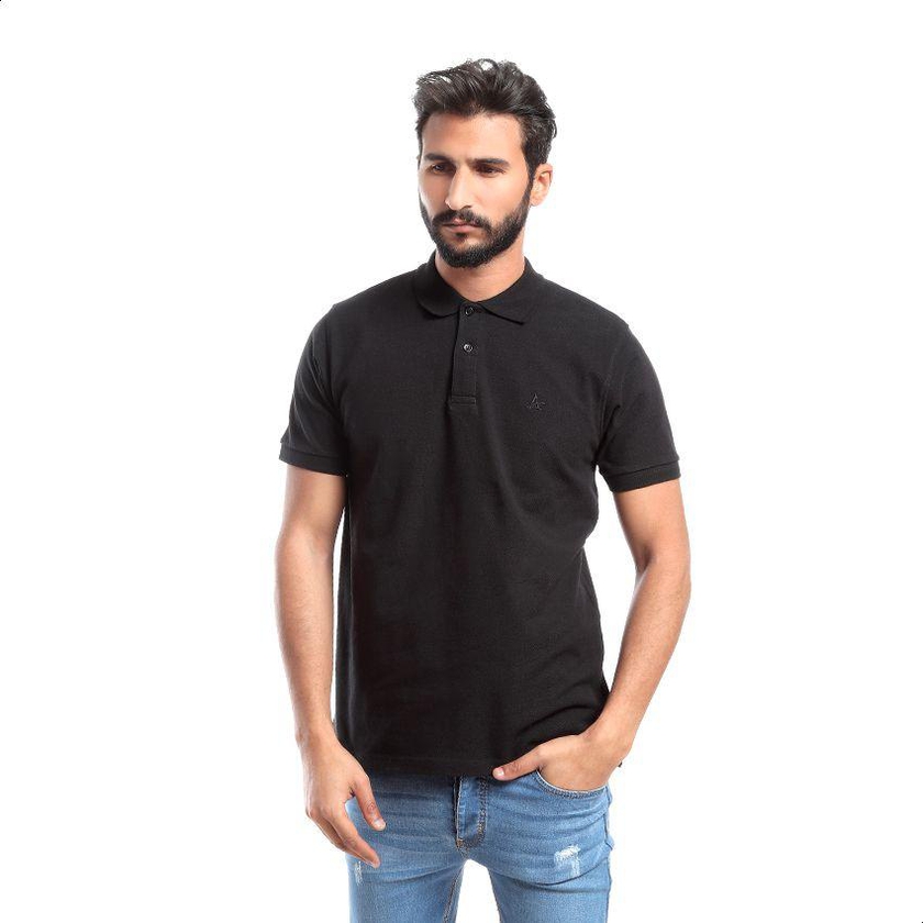 Andora Short Sleeve Polo Shirt For Men - Black