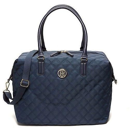 Tommy Hilfiger Canvas Duffle Bag For Women,Navy- Travel Duffle Bags