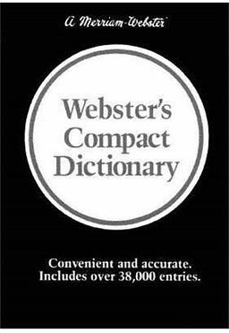 Websters Compact Dictionary Paperback English by MERRIAM-WEBSTER - 1987