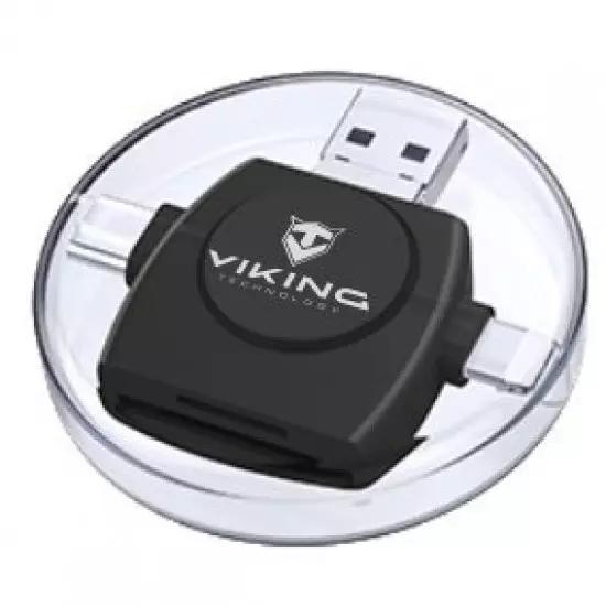 VIKING MEMORY CARD READER V4 USB3.0 4V1 black | Gear-up.me