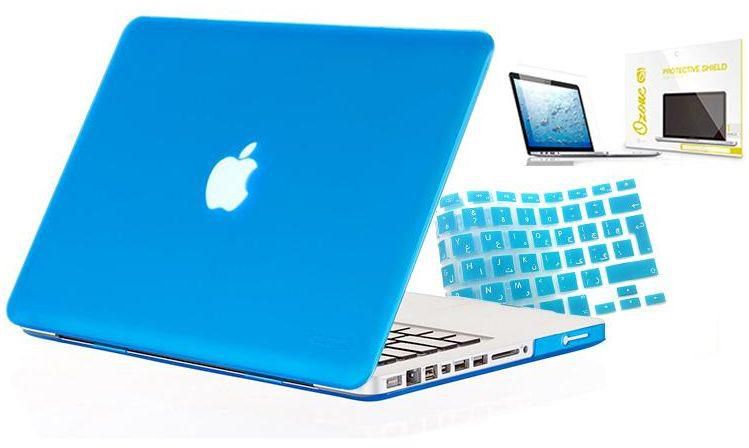 Macbook Pro 13 Inches Retina 3 In 1 Combo Of Case, Arabic Uk Keyboard & Ozone Screen Guard -  Baby Blue