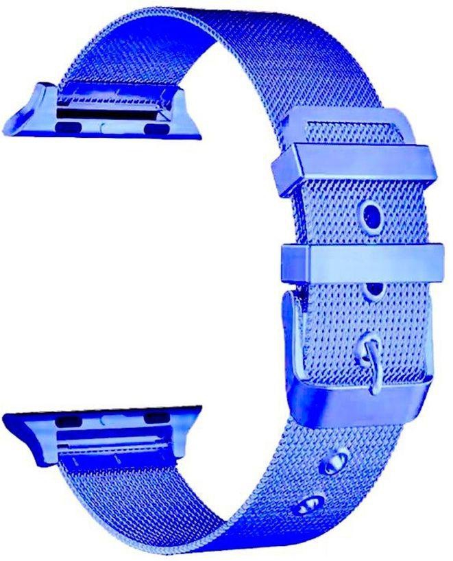 Apple Watch Series 7 45mm Stainless Steel Bracelet Watch Band Strap - BLUE