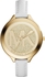 Michael Kors Slim Runway Women's Gold Dial Leather Band Watch - MK2389