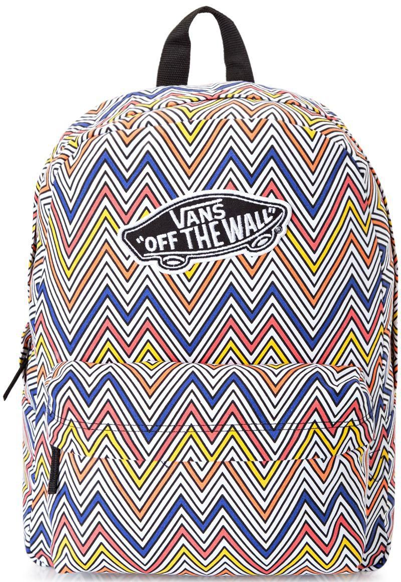 Vans VN000NZ0H7W Realm Printed Backpack for Women - Chevron Multi color
