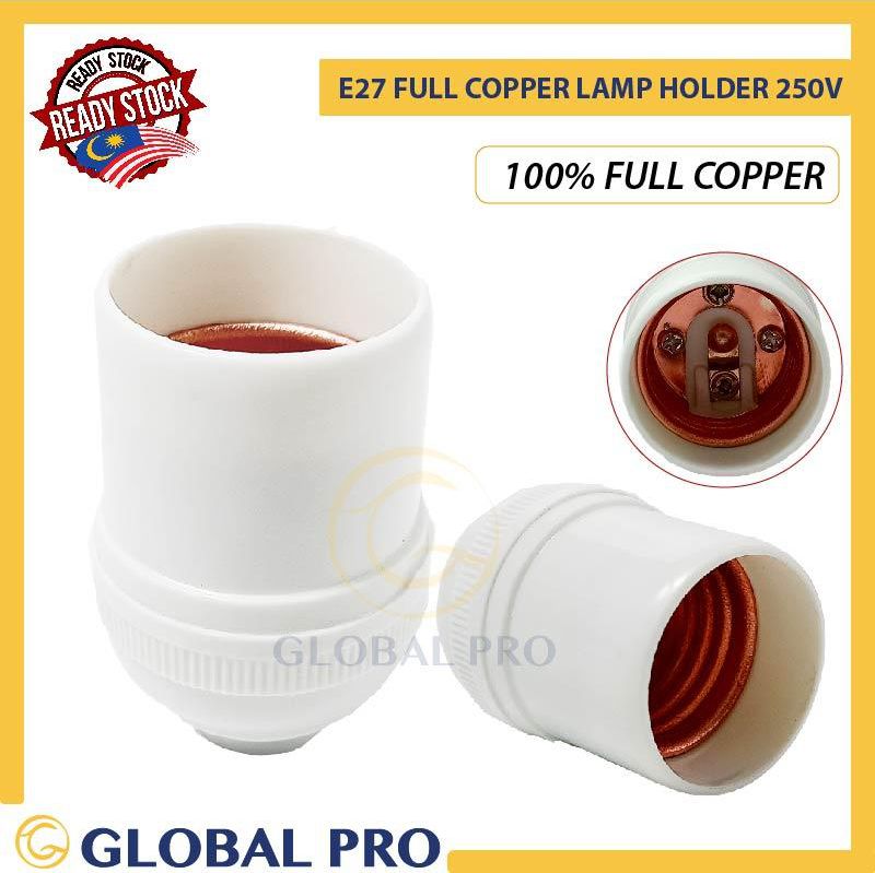 Premium Quality Full Copper E27 Lamp Holder 250V/Holder Lampu SE218 1PC