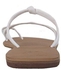 Ladies Open Toe Knot Slippers-White