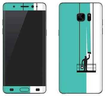 Vinyl Skin Decal For Samsung Galaxy Note 7 Paint Hanger (Green)
