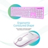 Promate KeyMate-2 Wireless Keyboard and Mouse Combo Pink