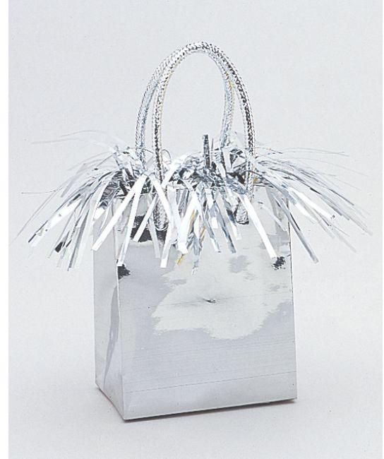 Unique - Silver Mini Gift Bag Balloon Weight- Babystore.ae