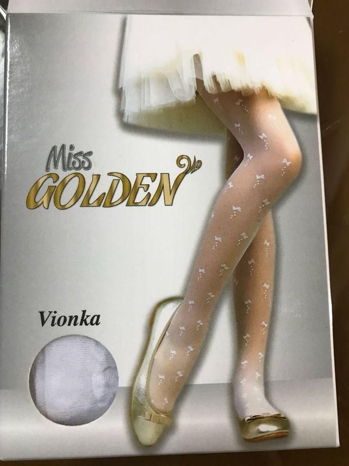 Miss Golden High Waist Nylon Pattern Collant For Girls