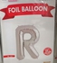 32 Inch Silver Helium Foil Balloon Letter R