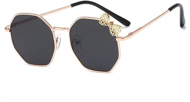 Kids Sunglasses Fashion Brand Child Metal Sun Glasses Anti-uv Baby Sun-shading Girl Boy Sunglass Outdoor Polygon Trend
