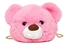 Cute Teddy Bear Sling Fluffy Shoulder Cross Bag - Pink