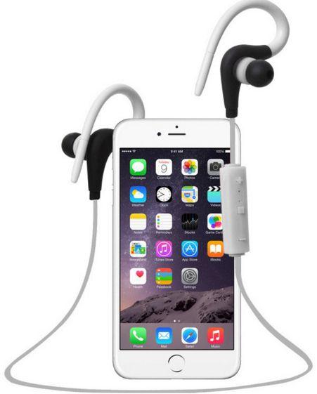 Light Wireless Bluetooth Headphone  with built-in Mic - White Color