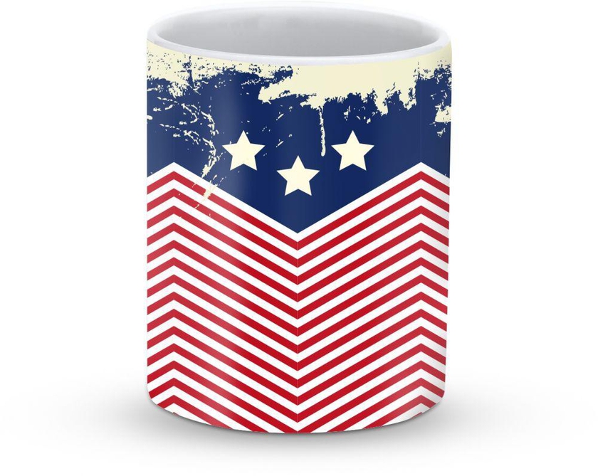 Stylizedd Mug - Premium 11oz Ceramic Designer Mug- Stars and stripes