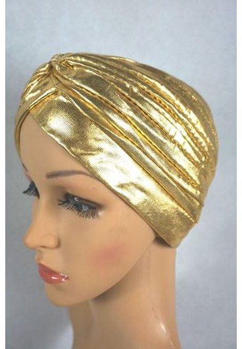 Gold Elegant Hijab Turbon