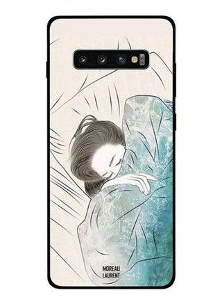 Protective Case Cover For Samsung Galaxy S10 Plus Doodle Girl Sleeping