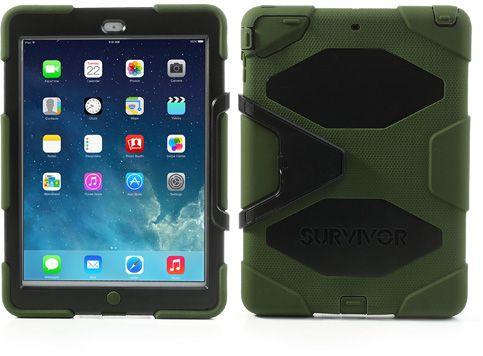 Griffin Survivor Case for iPad Air 5 with Stand and Screen Protector – Army Green / Black