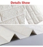 5-Piece 3D Brick Faux Foam Self-Adhesive Wall Sticker White 70 x 77cm
