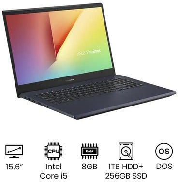 VivoBook X571GT-HN1006 Laptop With 15.6 Inch FHD (1920x1080) LED Display, Core i5-9300H Processor/8GB RAM/1TB HDD+256 SSD/DOS(Without Windows)/4GB Nvidia GeForce GTX 1650 Graphic Card الإنجليزية/العربية أسود