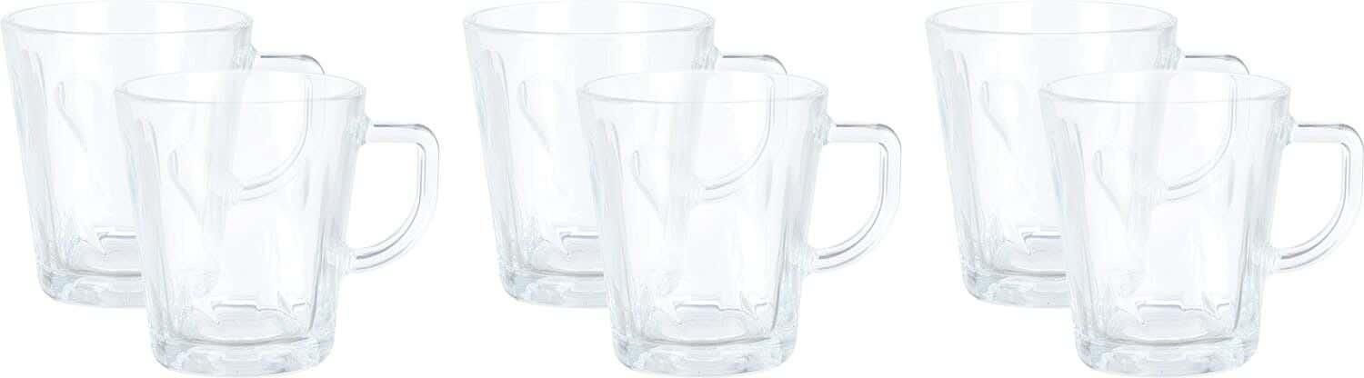 Get Luminarc Glass Mug Set, 6 Pieces - Clear with best offers | Raneen.com
