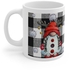 Black and White Christmas Mug مج مطبوع للكريسماس