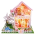 Wooden Doll House Mini Kit with LED Light DIY Handcraft Toy