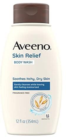 Aveeno Active Naturals Skin Relief Body Wash, Fragrance Free, 12 Fl Oz (Pack of 1)