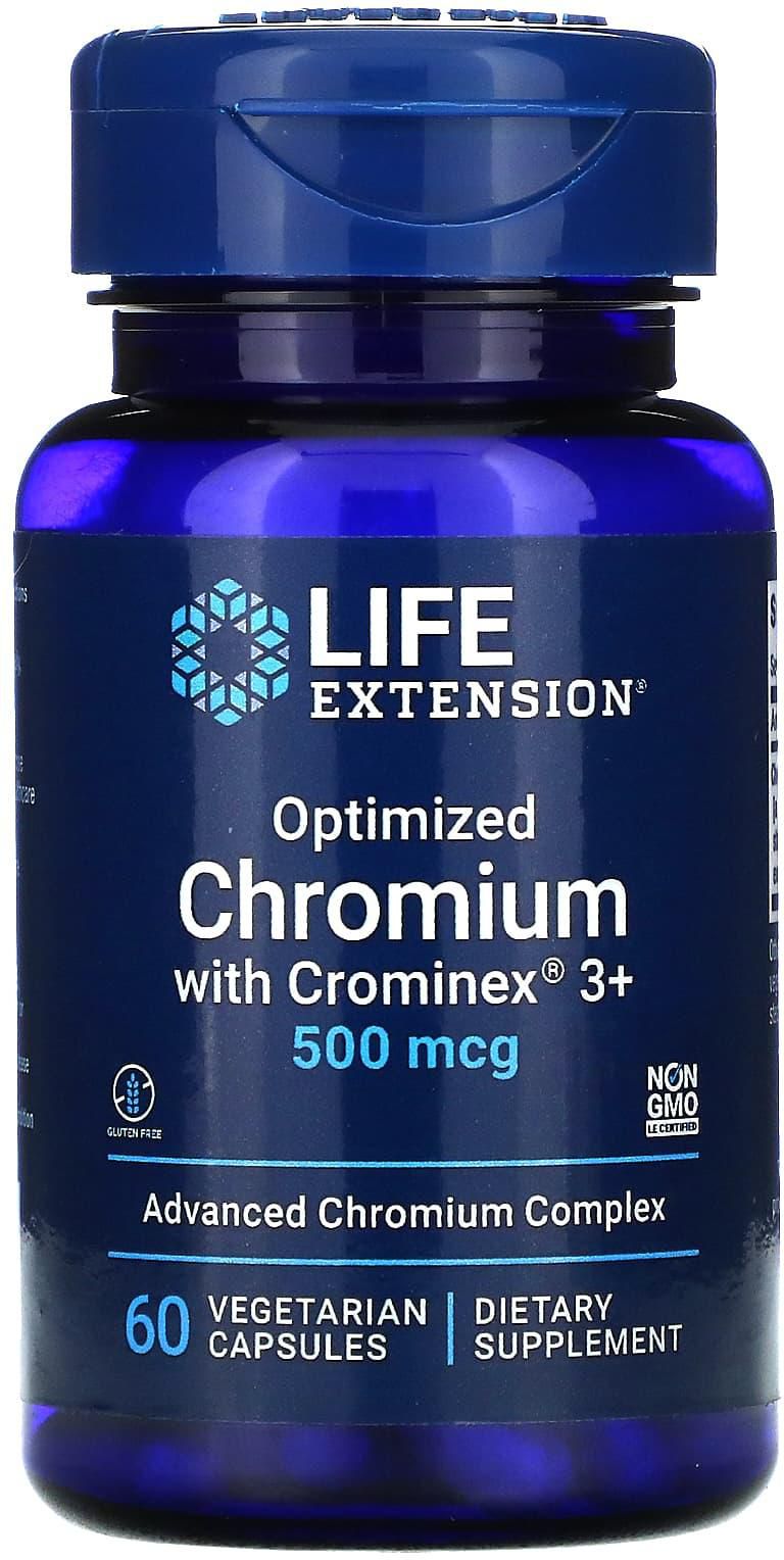 Life Extension‏, الكروم المحسن مع Crominex 3+ بمقدار 500 مكجم، 60 كبسولة نباتية