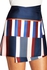Suno - Asymmetrical Broken Stripe Mini Skirt