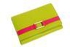 Leather Purse Wallet - Meadow Green with Hot Pink Accent