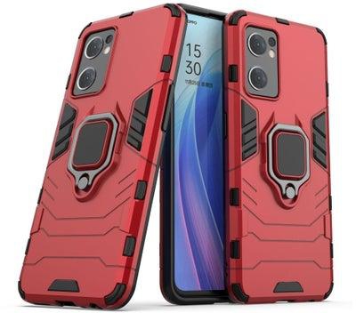 Red Protective Cover With Ring Bracket For Oppo