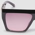 Sunglass With Durable Frame Lens Color Purple Frame Color Black للنساء