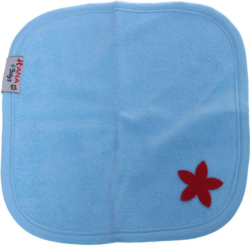 Hana 4 Baby's Baby Hand Towels, Light Blue Red