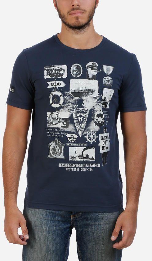 Xtep Short Sleeved Printed T-Shirt - Indigo Blue