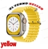 Silicone Hole Wavy Strap For Apple Watch Series 8 Ultra 49mm - Yellow