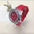 Geneva New LED Backlight Sport Waterproof Quartz Wrist Watch(red)