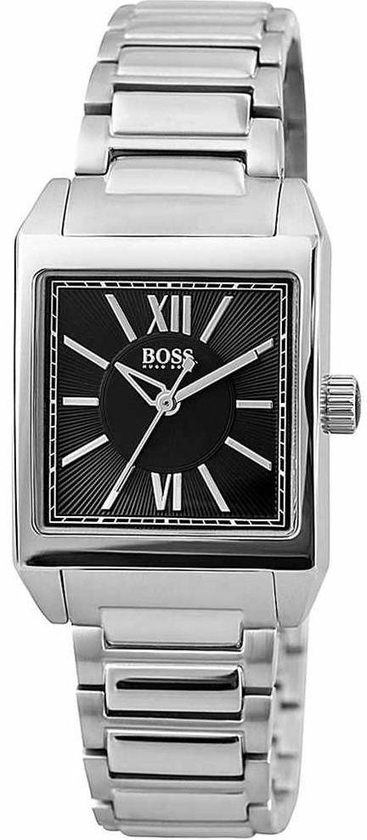 Hugo Boss Women's Black Dial Stainless Steel Band Watch - 1502275