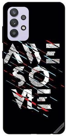 غطاء حماية واقٍ بطبعة كلمة "Awesome" لهاتف سامسونج جالاكسي 5G A32 متعدد الألوان