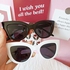 Fashion Bright Black UV400 Women's Cat Eye Sunglasses